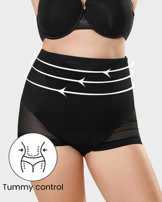 Hoge Taille Mesh Shapewear Panty met Billift
