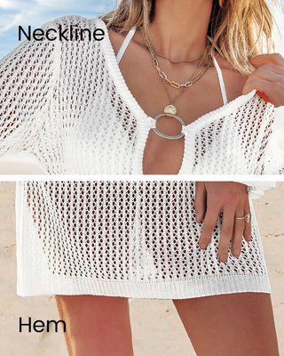 Zomerse Allure Strandjurk met Kantdetails