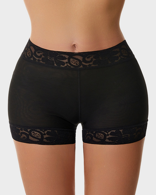 Shapewear Shorts met Hoge Taille en Kant