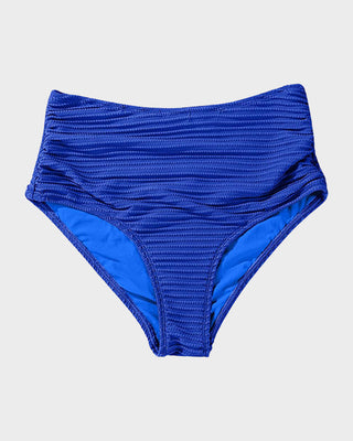 High-Waist Bikini Set met Getextureerde Knot-Front