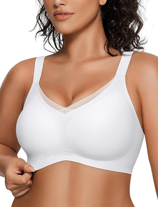 Dames Beugelloze Bralette met V-Mesh – Comfort & Ondersteuning