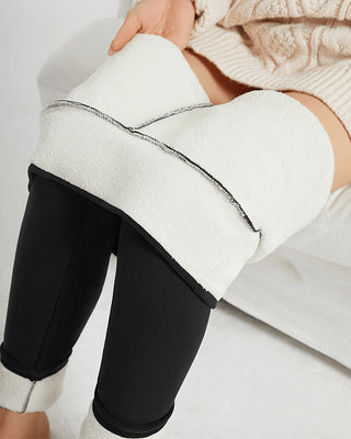 Effen Hoge Taille Legging met Thermovoering & Zakken