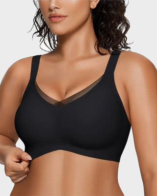 Draadloze V-Mesh Bralette met Comfort & Ondersteuning