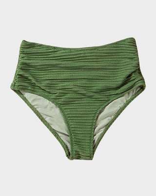 High-Waist Bikini Set met Getextureerde Knot-Front