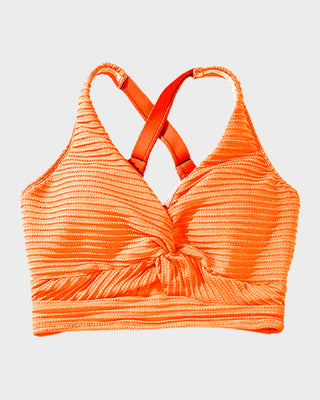 High-Waist Bikini Set met Getextureerde Knot-Front