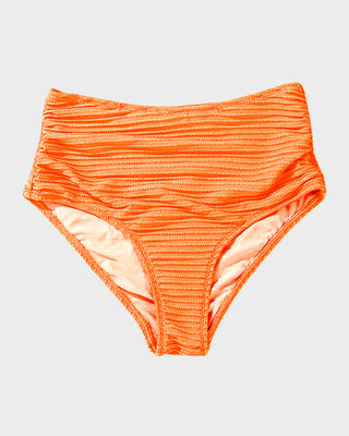 High-Waist Bikini Set met Getextureerde Knot-Front