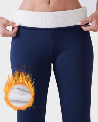 Effen Hoge Taille Legging met Thermovoering & Zakken