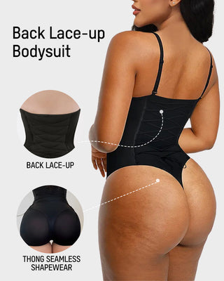 Naadloze Shapewear Bodysuit met Rugveterdetail