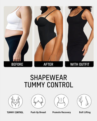 Naadloze Shapewear Bodysuit met Rugveterdetail