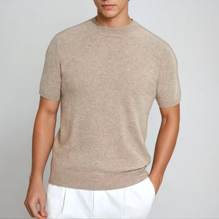 Klassiek Cashwool T-shirt Beige