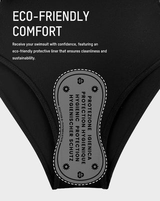 Tweedelig Diep Decolleté Badpak met Halter-BH Overlay