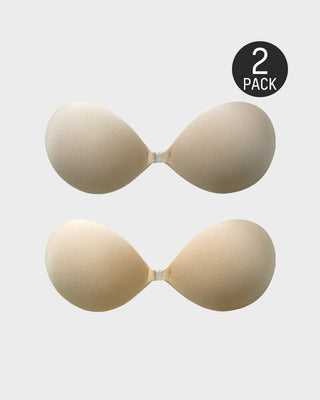 Onzichtbare Push-Up BH met Plakstrip en Sluiting aan de Voorzijde (2 paar)