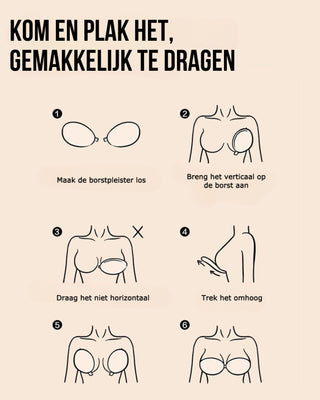 Onzichtbare Push-Up BH met Plakstrip en Sluiting aan de Voorzijde (2 paar)
