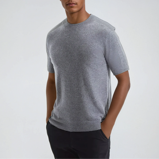 Klassiek Cashwool T-shirt Grijs