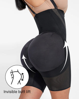 High-Waist Sculpting Short met Rits-Support
