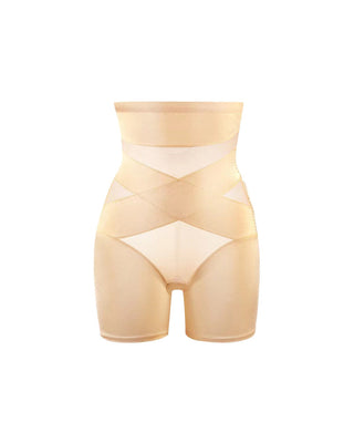 Hoge Taille Compressie Shaping Shorts tot halverwege het Bovenbeen (2 stuks)