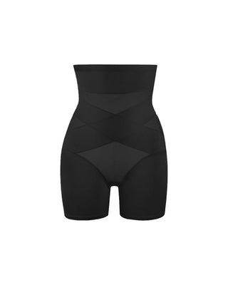 Hoge Taille Compressie Shaping Shorts tot halverwege het Bovenbeen (2 stuks)