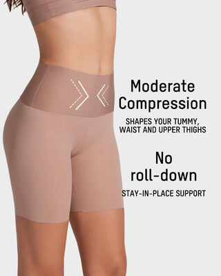Lichtgewicht High-Waist Shaper Shorts met Tummy Control