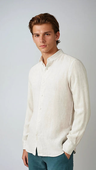 Casual Linnen Overhemd - Beige