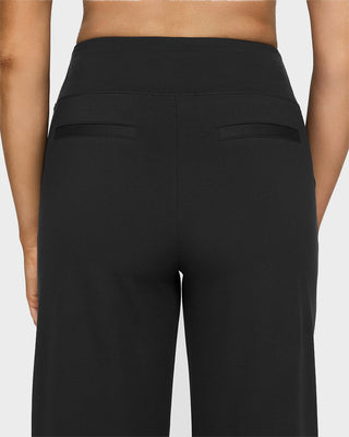 Losse High-Waist Wide-Leg Yoga Pants – Business Style