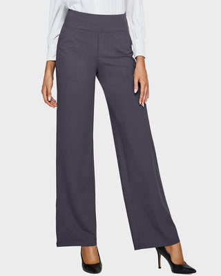 Losse High-Waist Wide-Leg Yoga Pants – Business Style