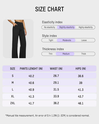 Losse High-Waist Wide-Leg Yoga Pants – Business Style