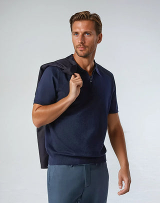 Moderne polo - Marineblauw