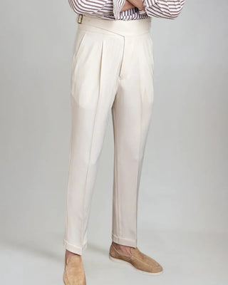 Verona Geplooide Broek - Wit