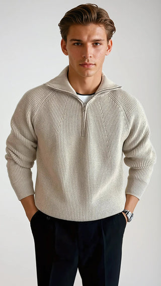 Heritage Quarter Zip Gebreide Trui