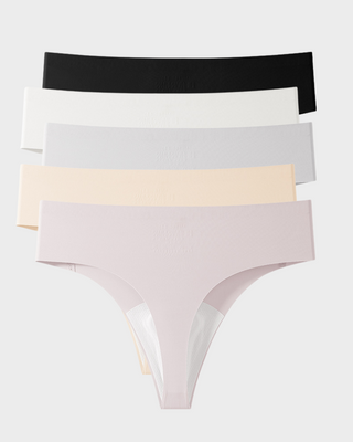Naadloze String met Camel Toe Cover (5-Pack)