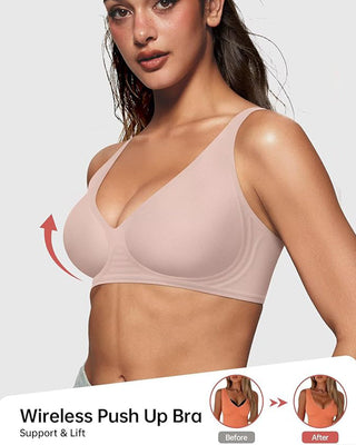 Naadloze Deep V Push-Up Draadloze BH
