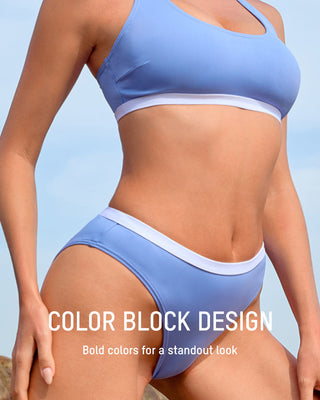 Sportieve Bralette met Open Rug & Hipster Bikini met Tailleband – Set