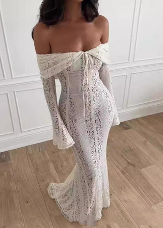 MARICELA | Off-Shoulder Lace Sheath Dress