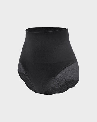 High Waist Tummy Control Kantafgewerkte Mesh Slip