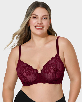 Kanten Push-Up BH – Volledige Bedekking