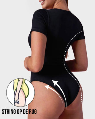 Minimalistische Bodysuit – Strakke Pasvorm met Vierkante Neckline