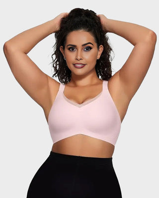 Draadloze V-Mesh Bralette met Comfort & Ondersteuning
