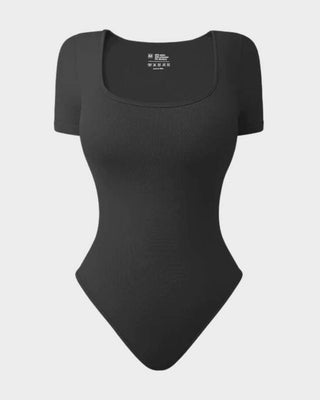 Minimalistische Bodysuit – Strakke Pasvorm met Vierkante Neckline
