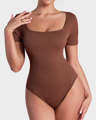Minimalistische Bodysuit – Strakke Pasvorm met Vierkante Neckline