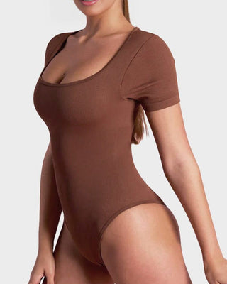 Minimalistische Bodysuit – Strakke Pasvorm met Vierkante Neckline
