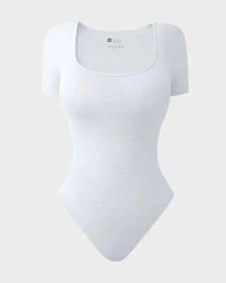 Minimalistische Bodysuit – Strakke Pasvorm met Vierkante Neckline
