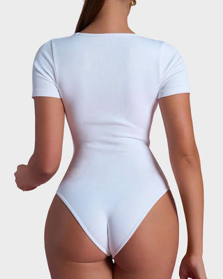 Minimalistische Bodysuit – Strakke Pasvorm met Vierkante Neckline