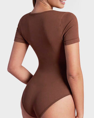 Minimalistische Bodysuit – Strakke Pasvorm met Vierkante Neckline