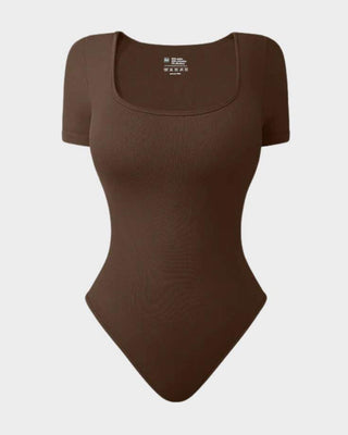 Minimalistische Bodysuit – Strakke Pasvorm met Vierkante Neckline