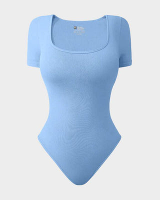 Minimalistische Bodysuit – Strakke Pasvorm met Vierkante Neckline