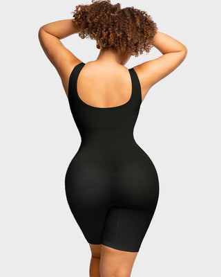 Naadloze Sculpting Bodysuit tot Halverwege het Bovenbeen